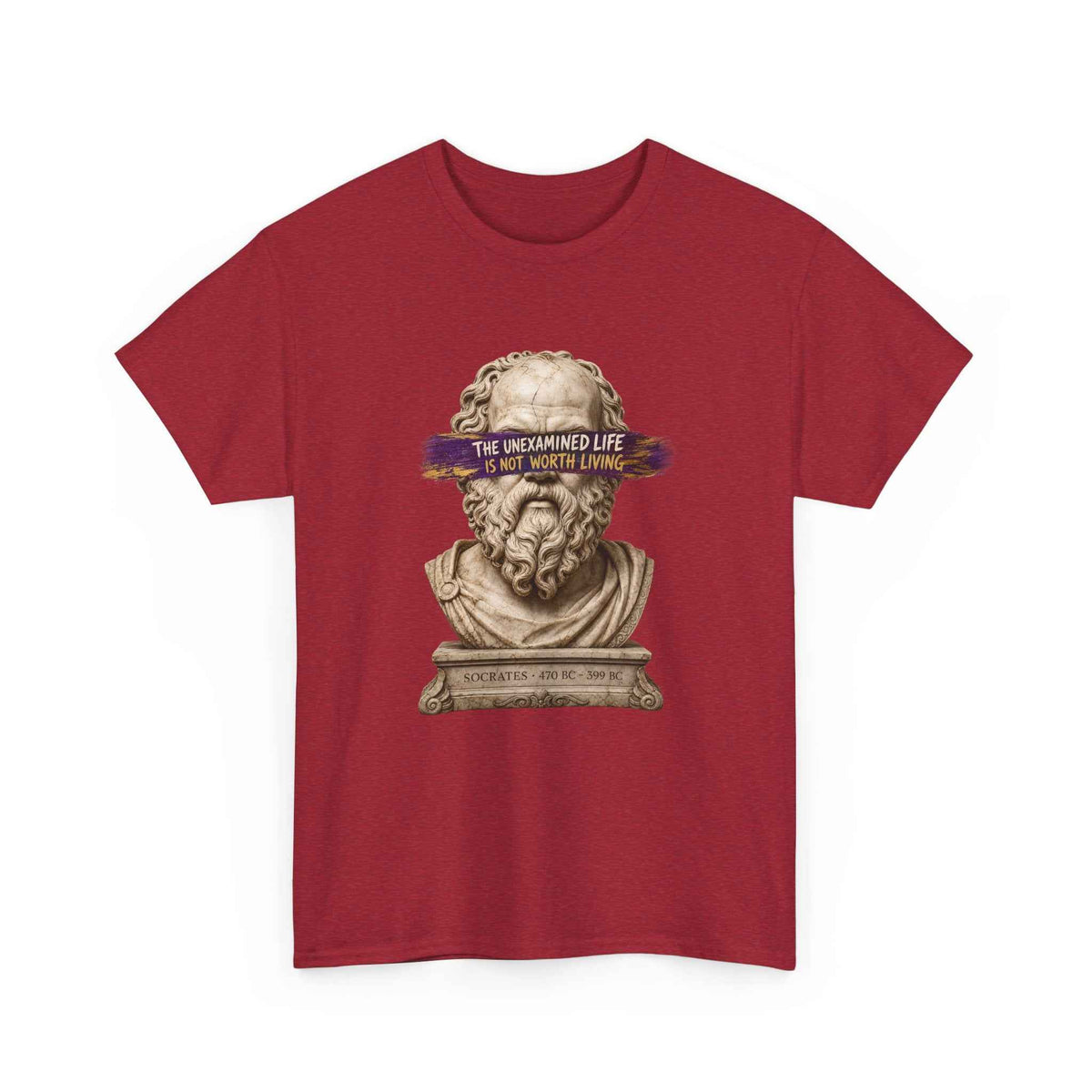 Philosophy Quote T Shirt Socrates Graphic Tee Inspirational Literary Gift 100% Cotton Unisex Classic Fit Ancient Thinker Art Shirt