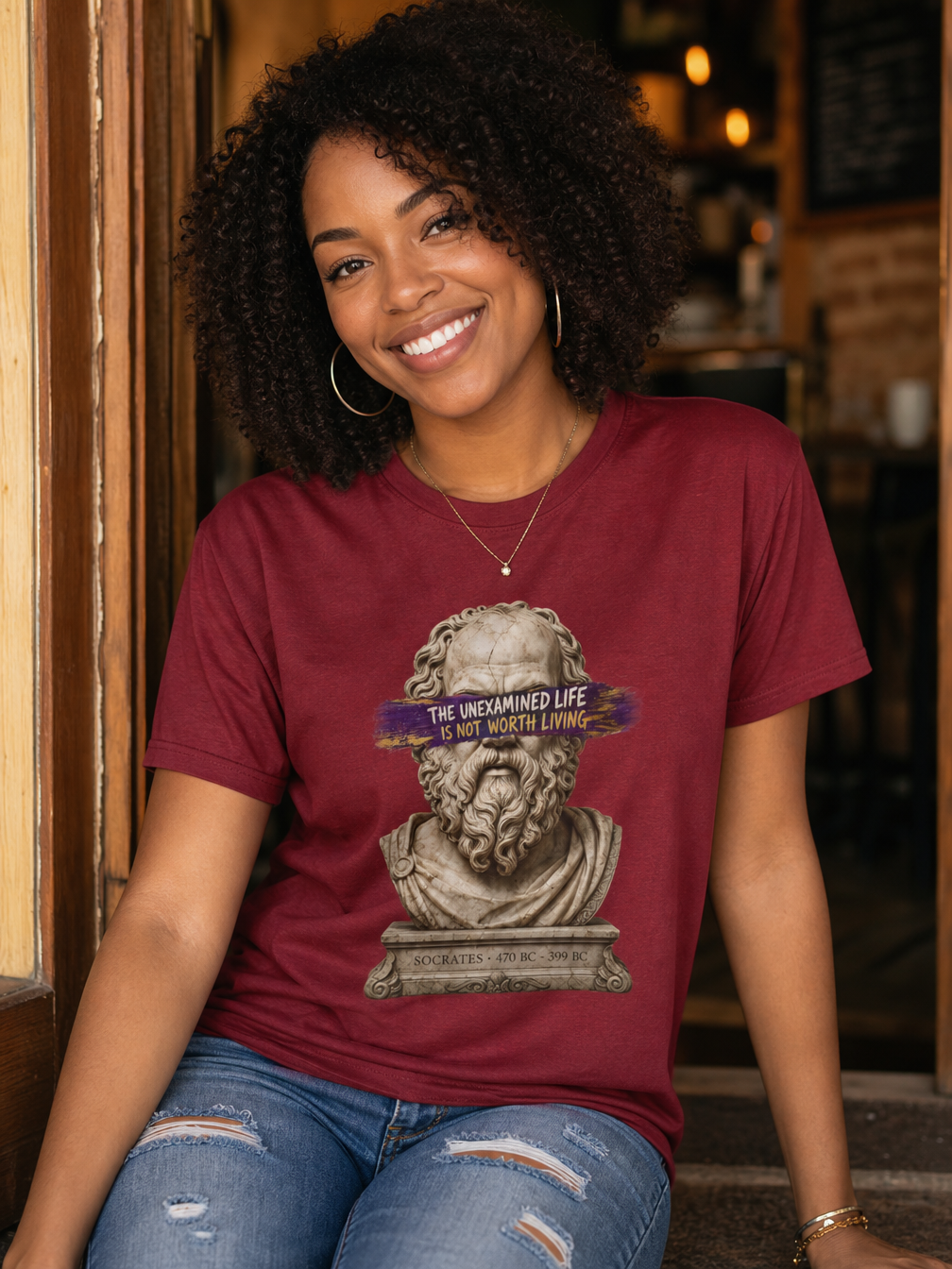 Socrates Philosophy Quote T-Shirt – Inspirational Literary Graphic Tee