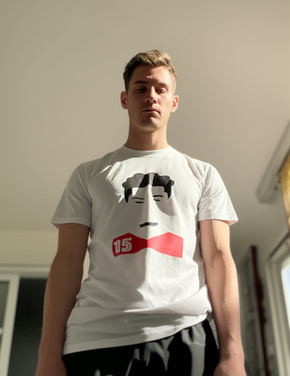 Minimalist Football Mahomes T-Shirt - Red Jersey Number 15 Tee