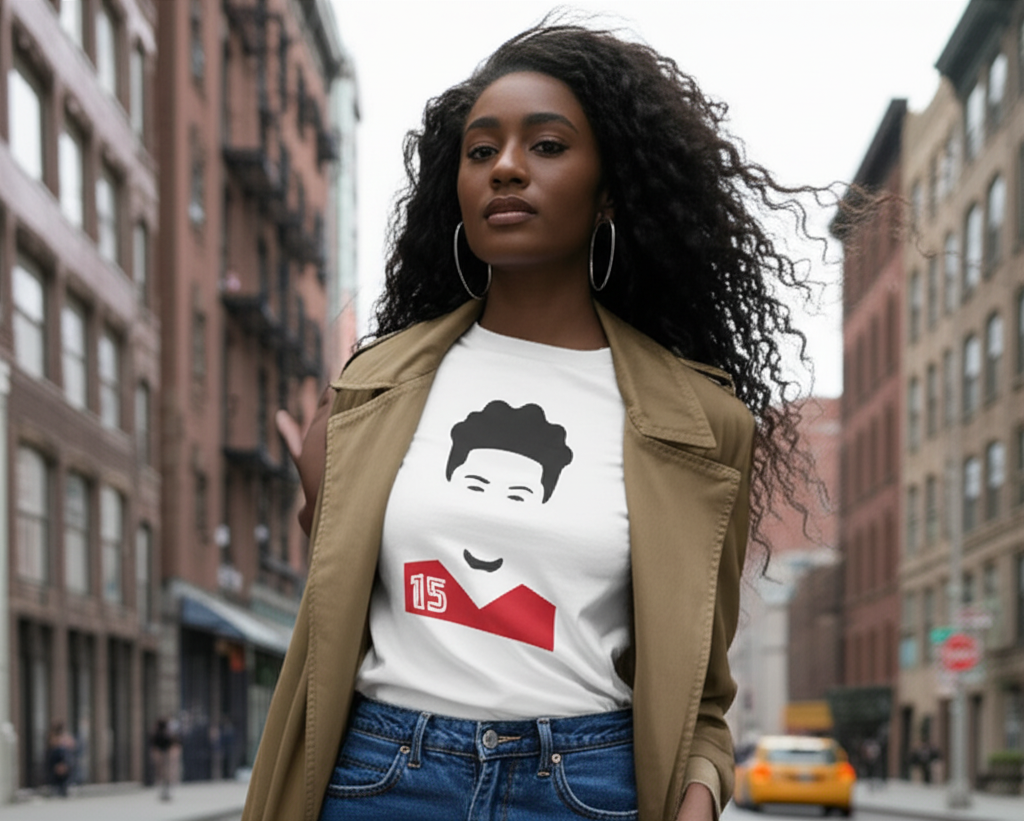 Minimalist Football Mahomes T-Shirt - Red Jersey Number 15 Tee