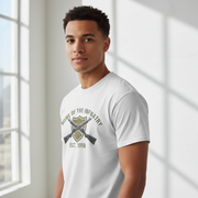 Beyond Lines Men's Home of the Infantry T-Shirt - Vintage Est. 1918 Military Crossed Rifles Graphic Tee - White 100% Cotton