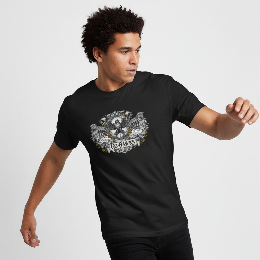 Go Hawks Eagle T-Shirt - Vintage Style Team Tee