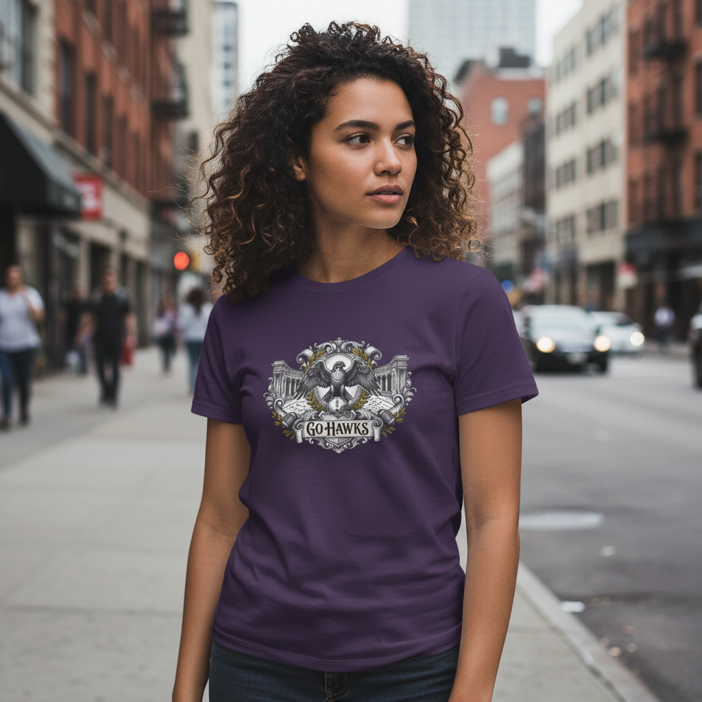Go Hawks Eagle T-Shirt - Vintage Style Team Tee