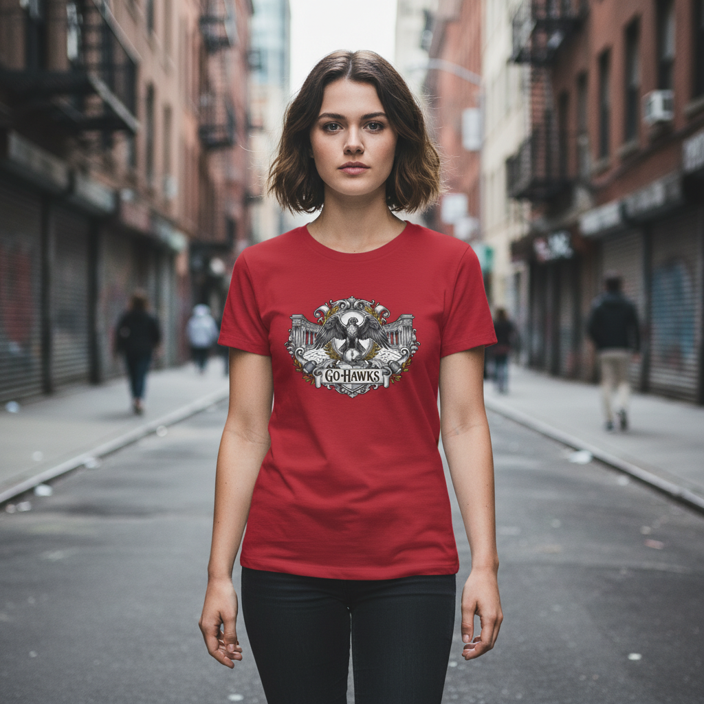 Go Hawks Eagle T-Shirt - Vintage Style Team Tee