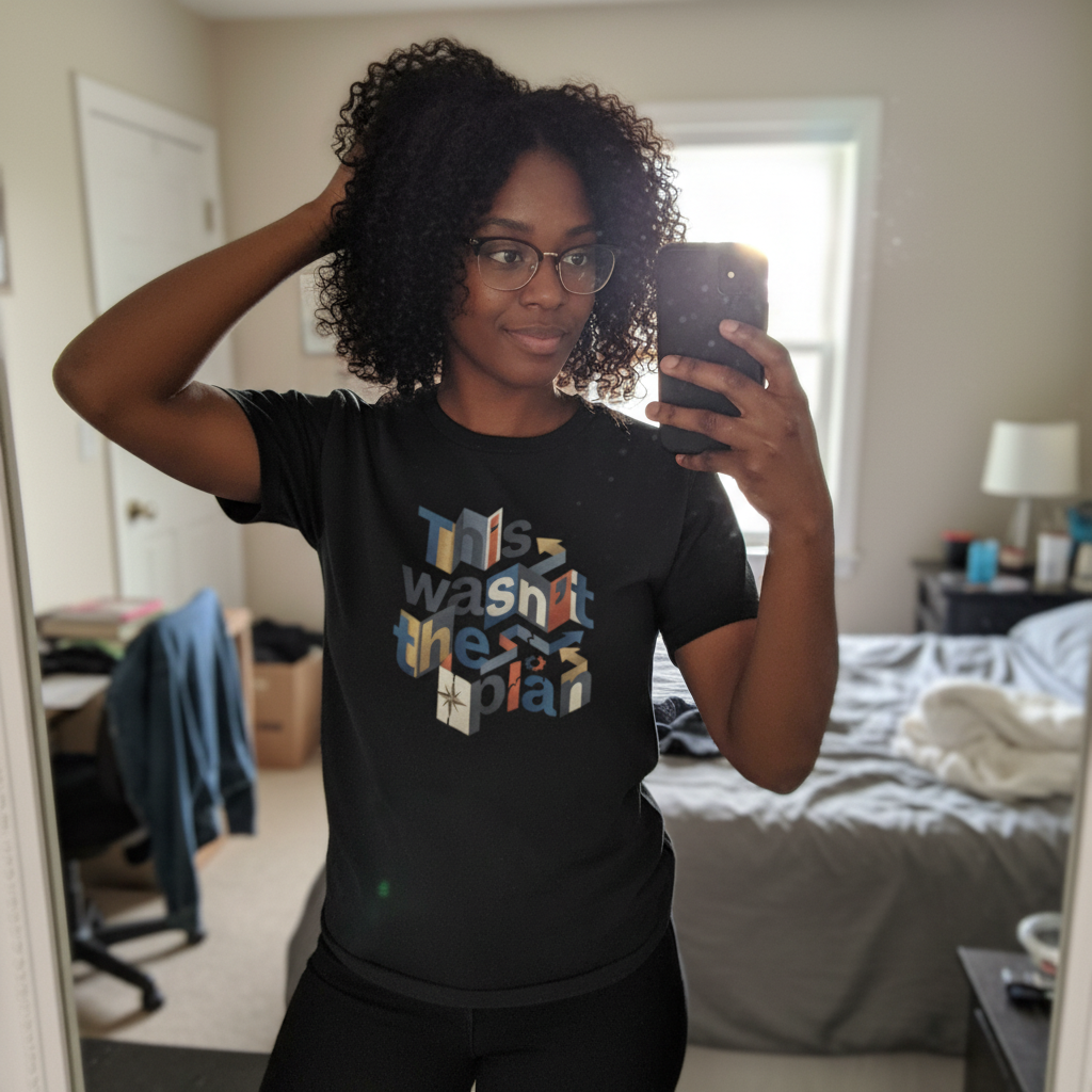 This Wasn't The Plan T-Shirt - Abstract Graphic Tee