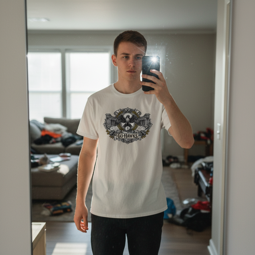 Go Hawks Eagle T-Shirt - Vintage Style Team Tee