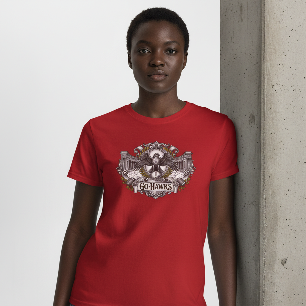 Go Hawks Eagle T-Shirt - Vintage Style Team Tee