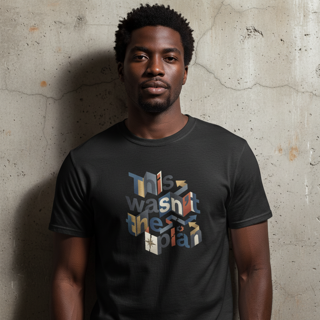 This Wasn't The Plan T-Shirt - Abstract Graphic Tee
