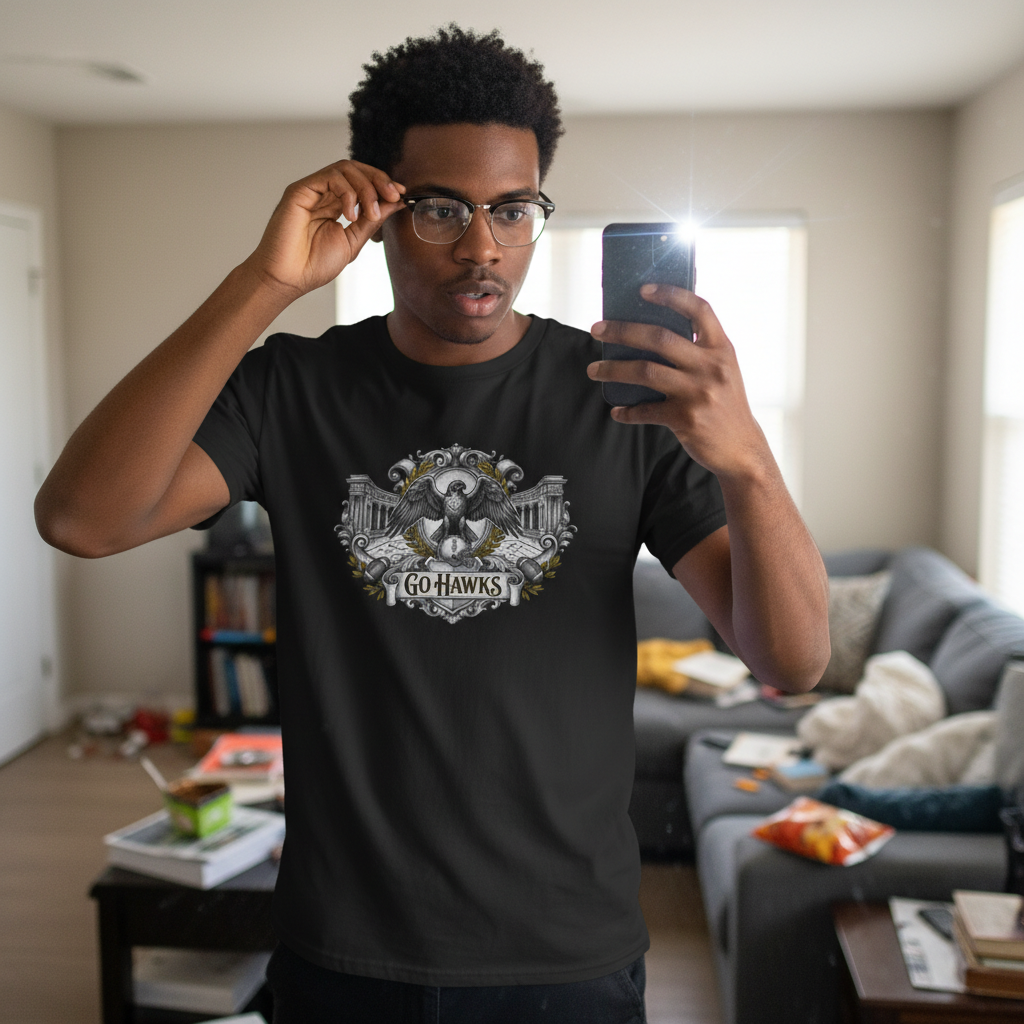 Go Hawks Eagle T-Shirt - Vintage Style Team Tee