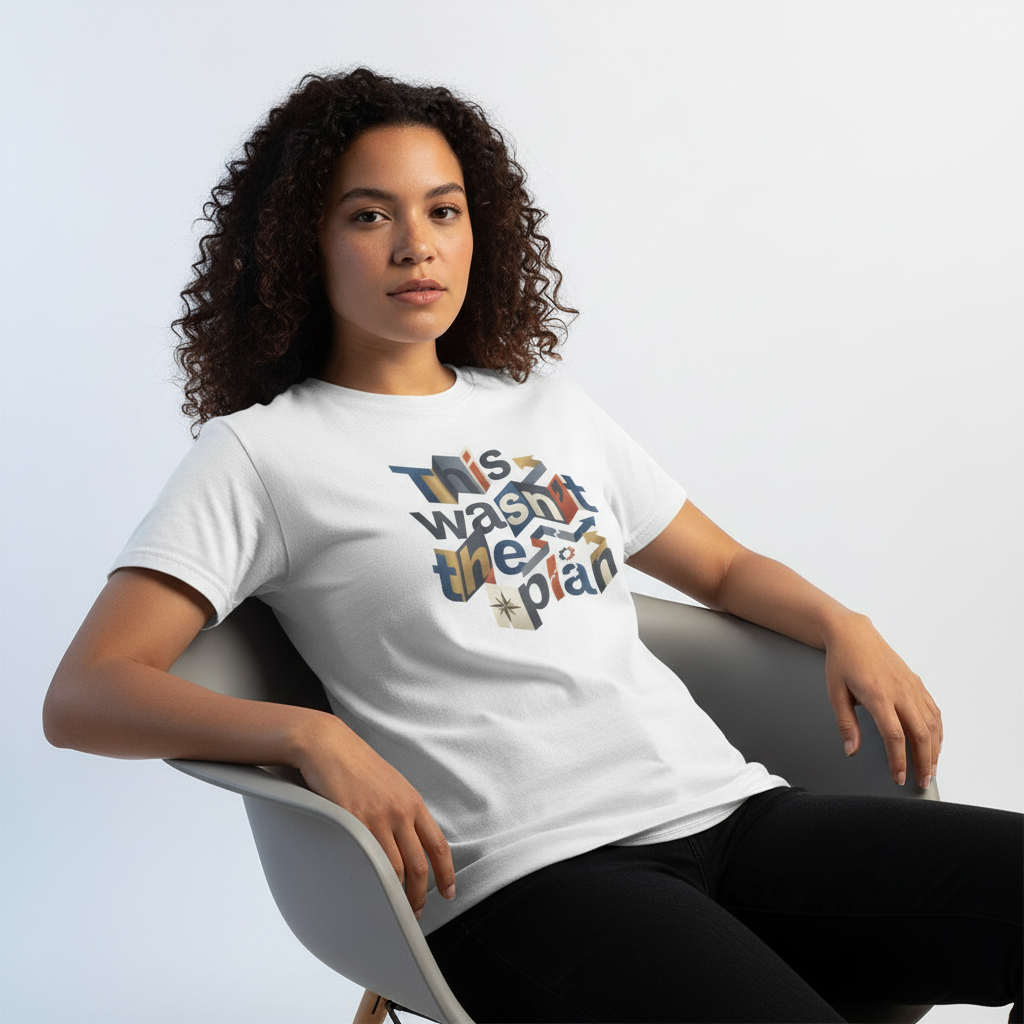 This Wasn't The Plan T-Shirt - Abstract Graphic Tee