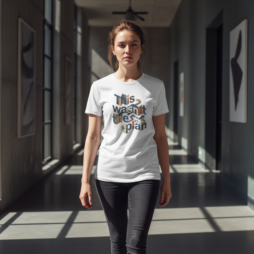 This Wasn't The Plan T-Shirt - Abstract Graphic Tee - Beyond Lines