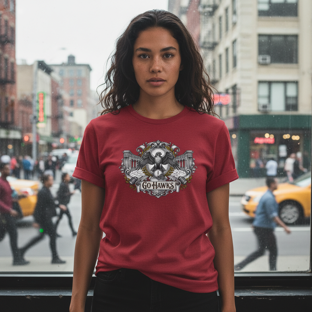 Go Hawks Eagle T-Shirt - Vintage Style Team Tee