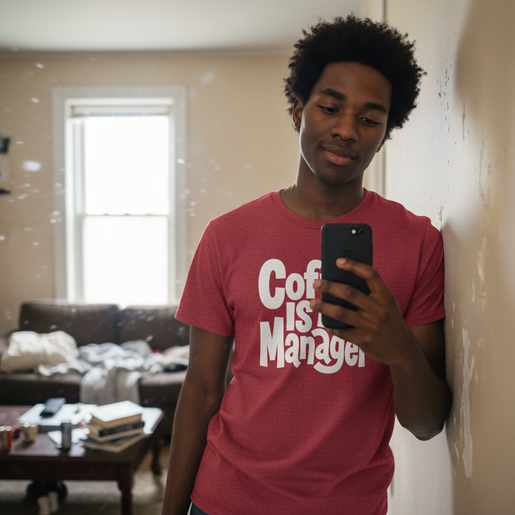 Coffee Is My Manager Funny T-Shirt - Beyond Lines