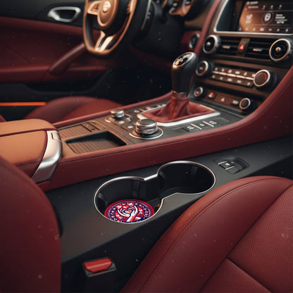 Personalized Car Cup Holder Coasters - Custom Name (Set of 2)