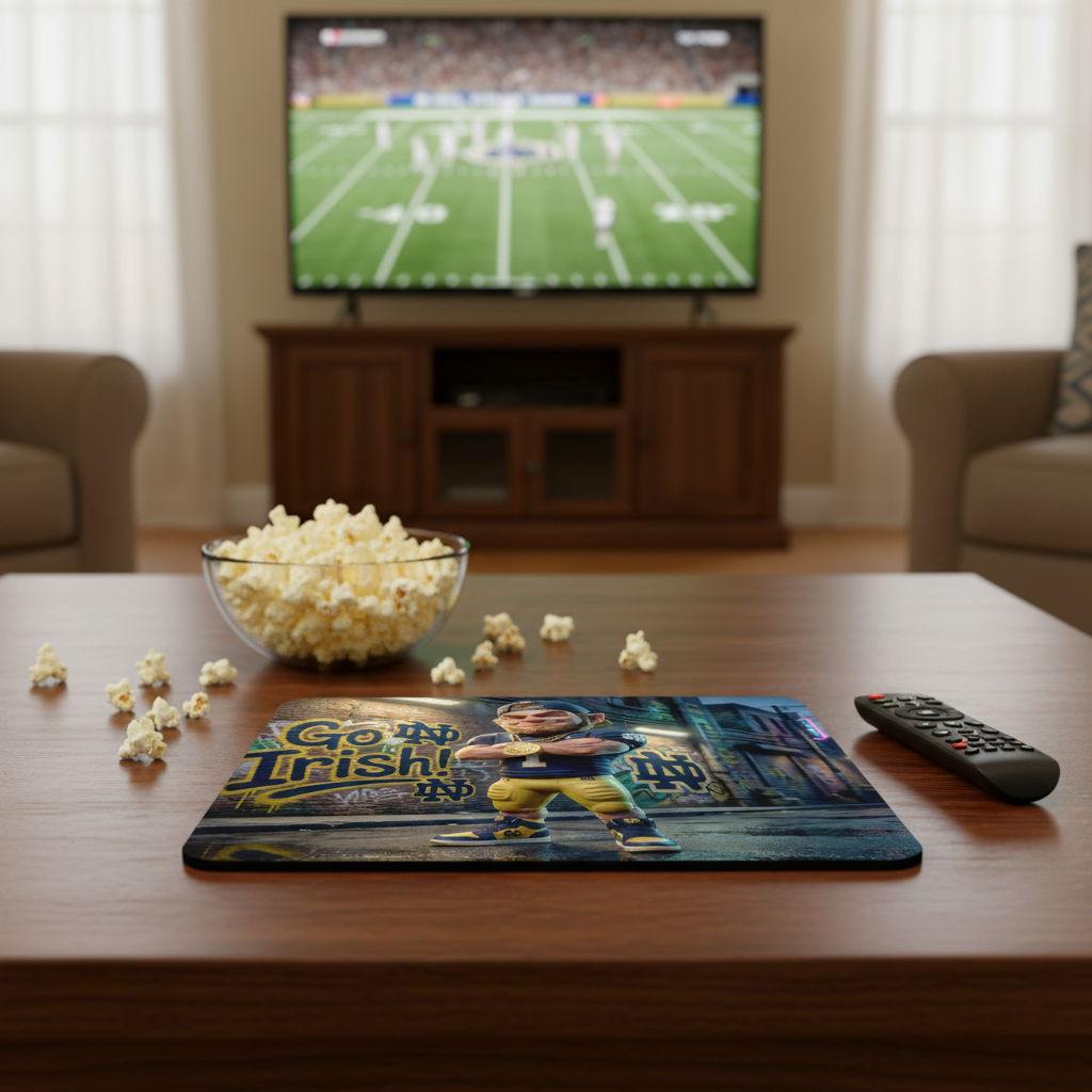 Notre Dame Fighting Irish Mouse Pad 9.5"x8" | Vintage Notre Dame Fan Desk Mat