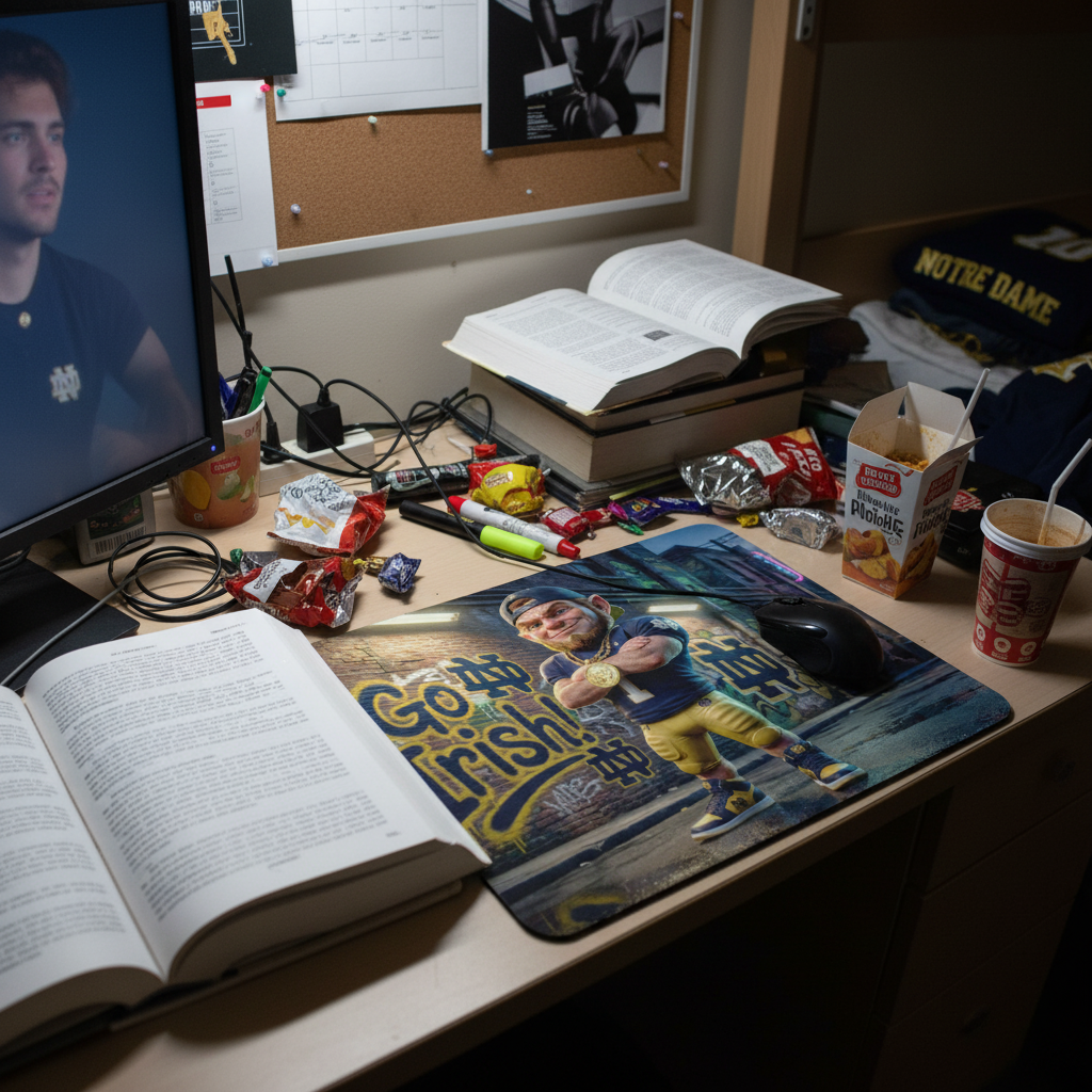 Notre Dame Fighting Irish Mouse Pad 9.5"x8" | Vintage Notre Dame Fan Desk Mat