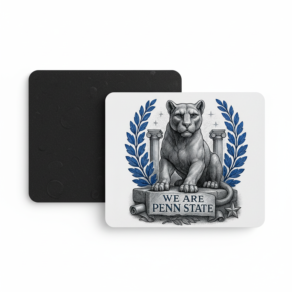 College Spirit Nittany Fan Mouse Pad Neoprene Non-Slip Base, 9.5x8 Nittany Lion