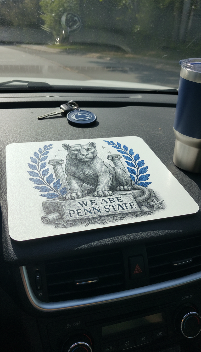 College Spirit Nittany Fan Mouse Pad Neoprene Non-Slip Base, 9.5x8 Nittany Lion