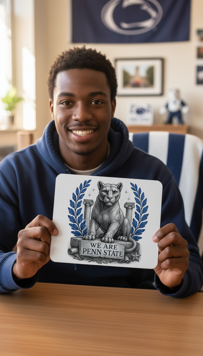 College Spirit Nittany Fan Mouse Pad Neoprene Non-Slip Base, 9.5x8 Nittany Lion