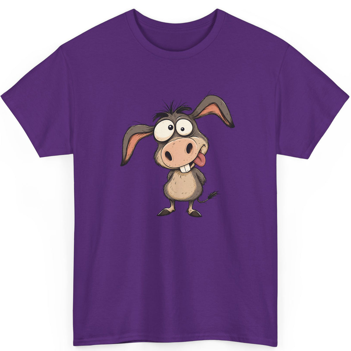 Funny Cartoon Donkey Graphic T Shirt for Animal Fans