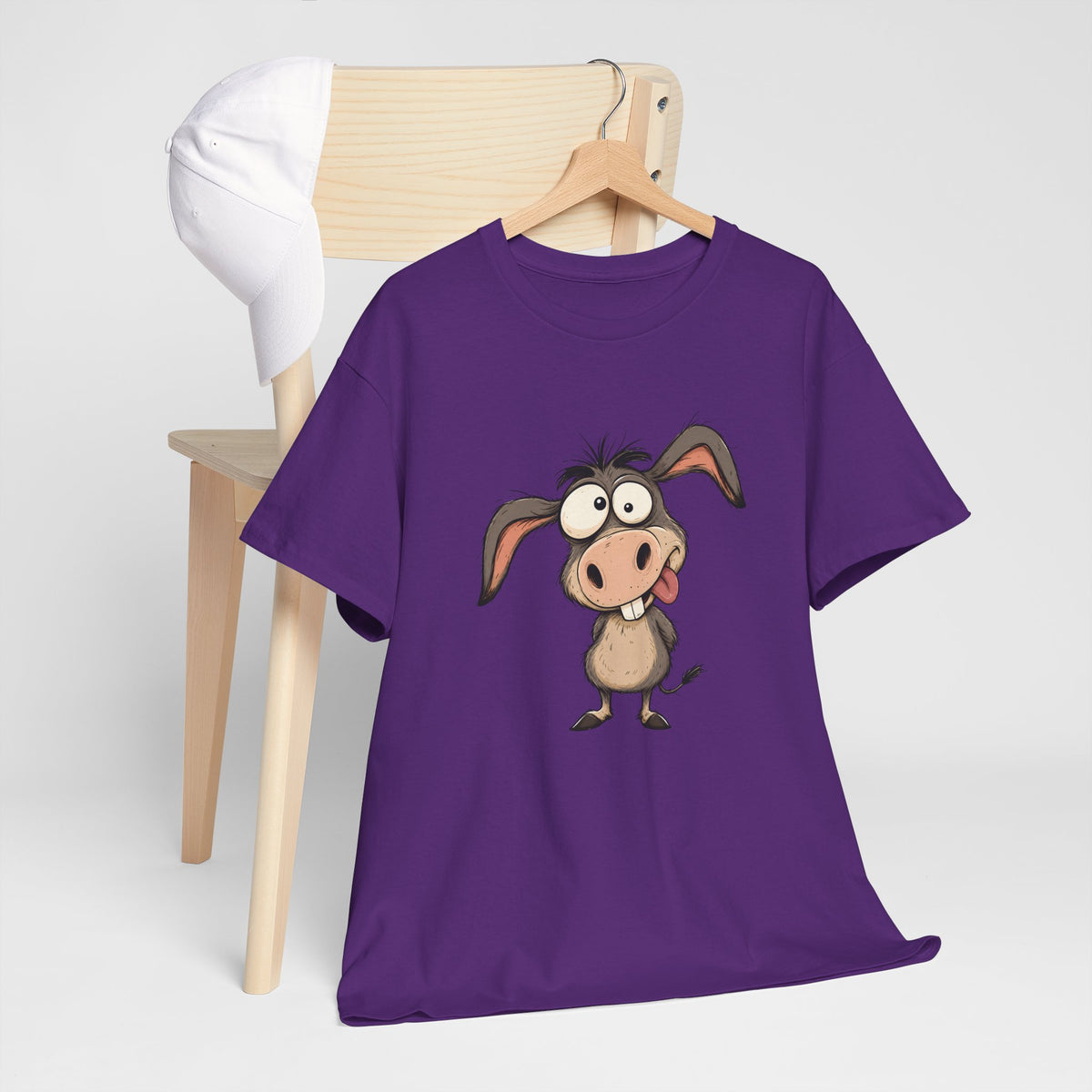 Funny Cartoon Donkey Graphic T Shirt for Animal Fans