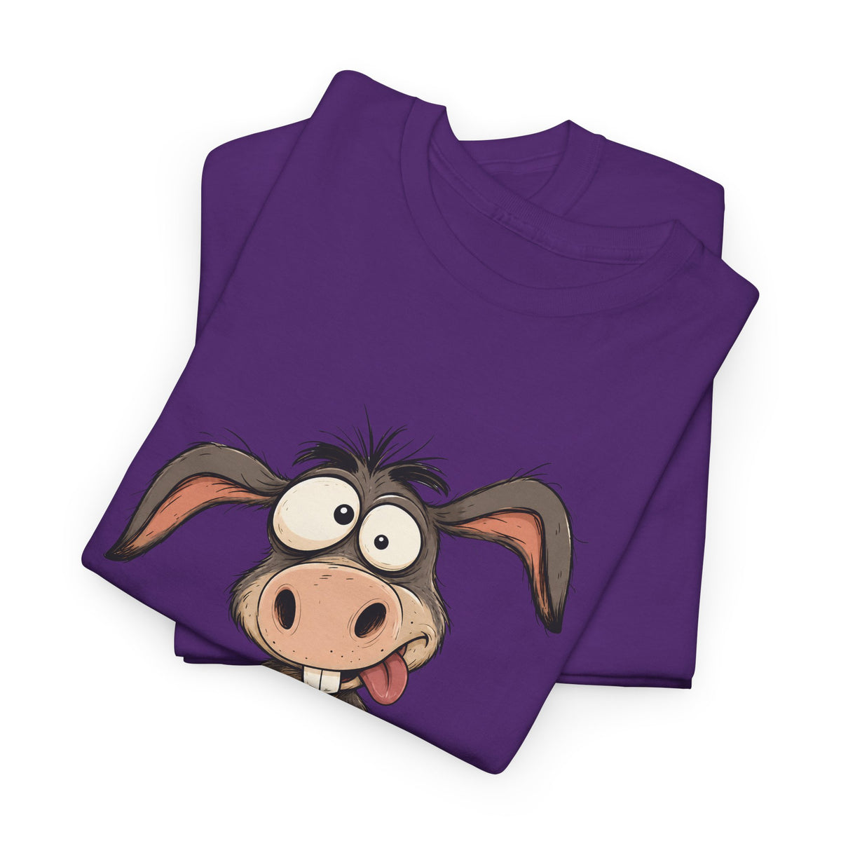 Funny Cartoon Donkey Graphic T Shirt for Animal Fans
