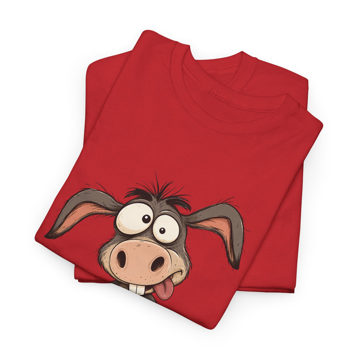 Funny Cartoon Donkey Graphic T Shirt for Animal Fans