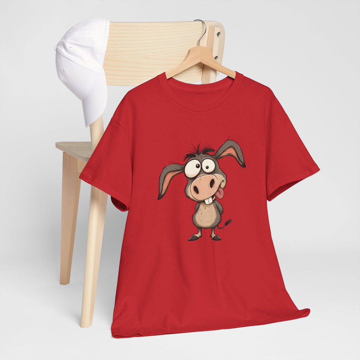 Funny Cartoon Donkey Graphic T Shirt for Animal Fans