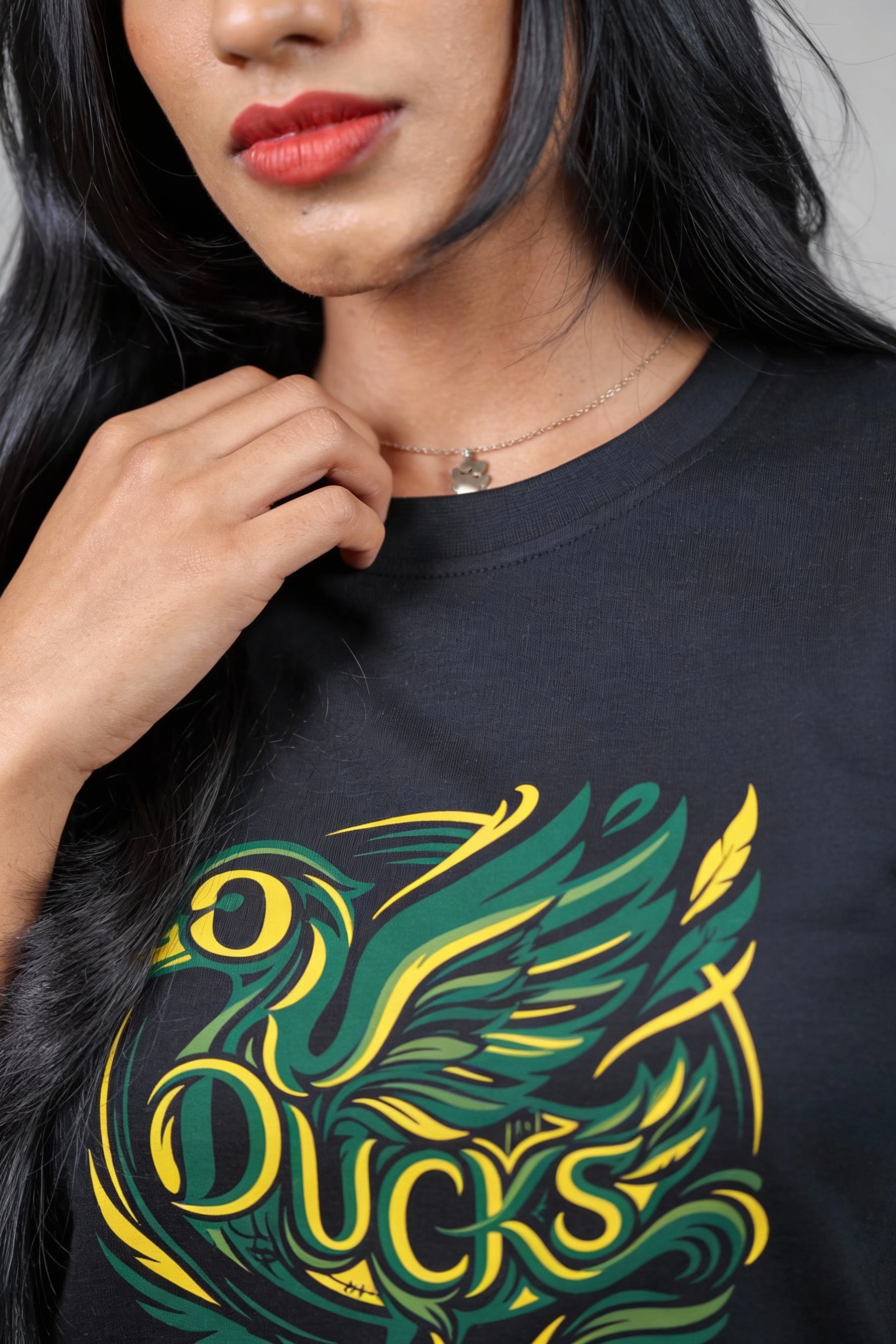 Ducks Graphic T-Shirt Stylized Art Cotton - Oregon Football Lovers