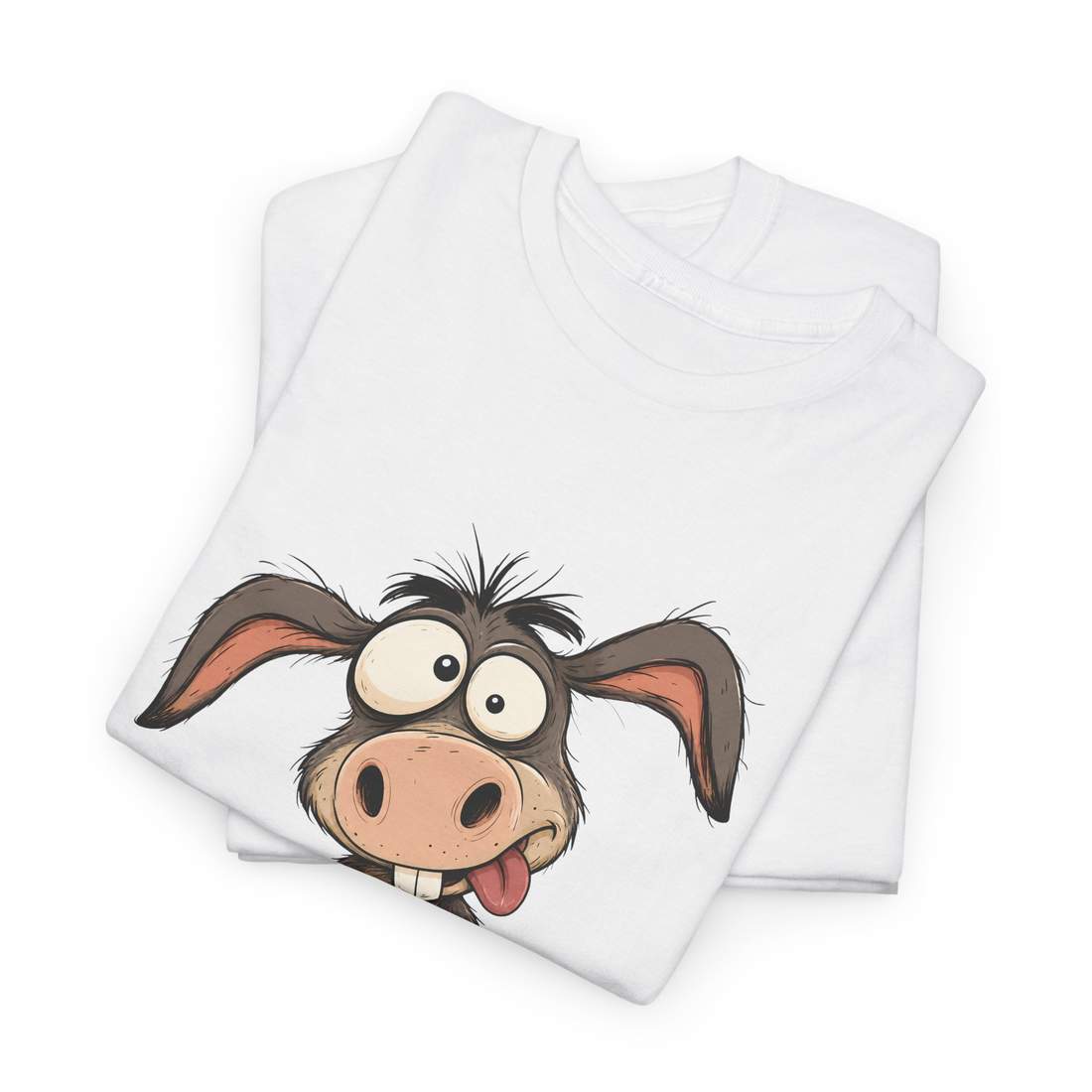 Funny Cartoon Donkey Graphic T Shirt for Animal Fans