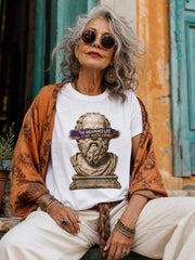 Philosophy Quote T Shirt Socrates Graphic Tee Inspirational Literary Gift 100% Cotton Unisex Classic Fit Ancient Thinker Art Shirt