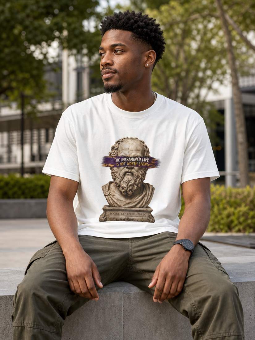 Socrates Philosophy Quote T-Shirt – Inspirational Literary Graphic Tee
