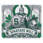 Michigan State Spartans Mousepad - "Spartans Will" Football Design - MSU Green & White Gaming Mat