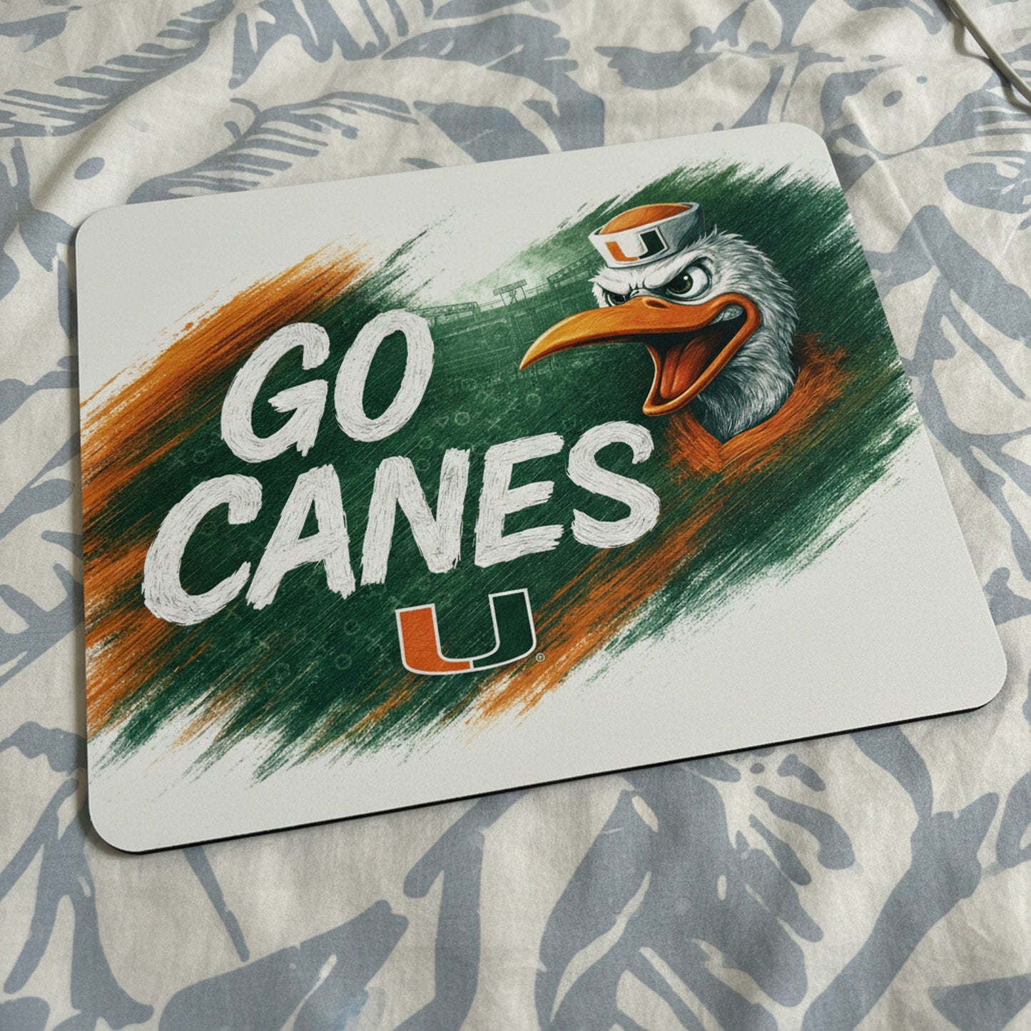 Miami Hurricanes Mouse Pad Sebastian Ibis Go Canes Office Desk Accessory