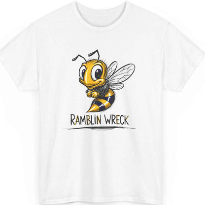 Ramblin Wreck Yellow Jacket Mascot T-Shirt - Vintage Sketch Style Bee Graphic Tee