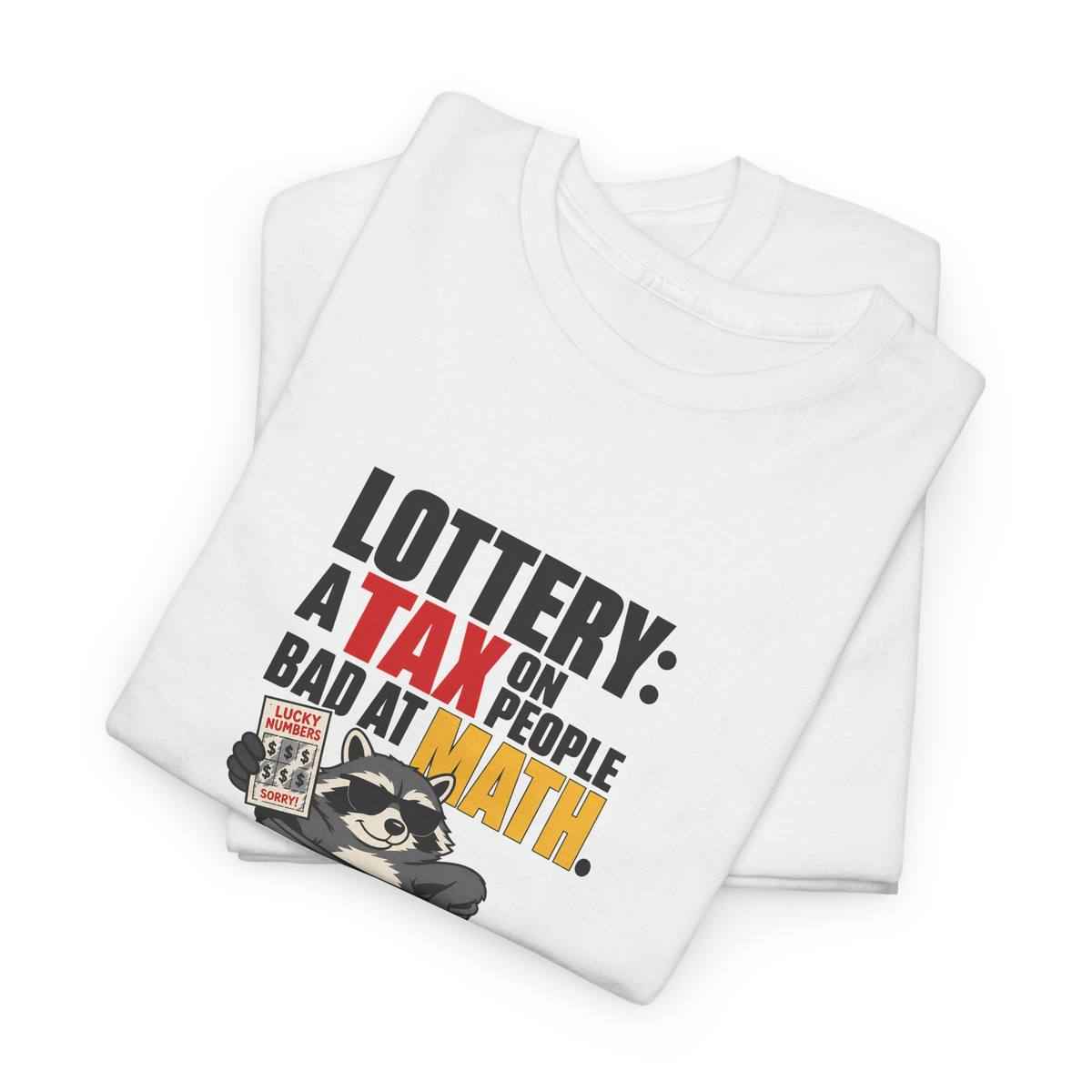 Funny Lottery Math Raccoon Shirt for Adults