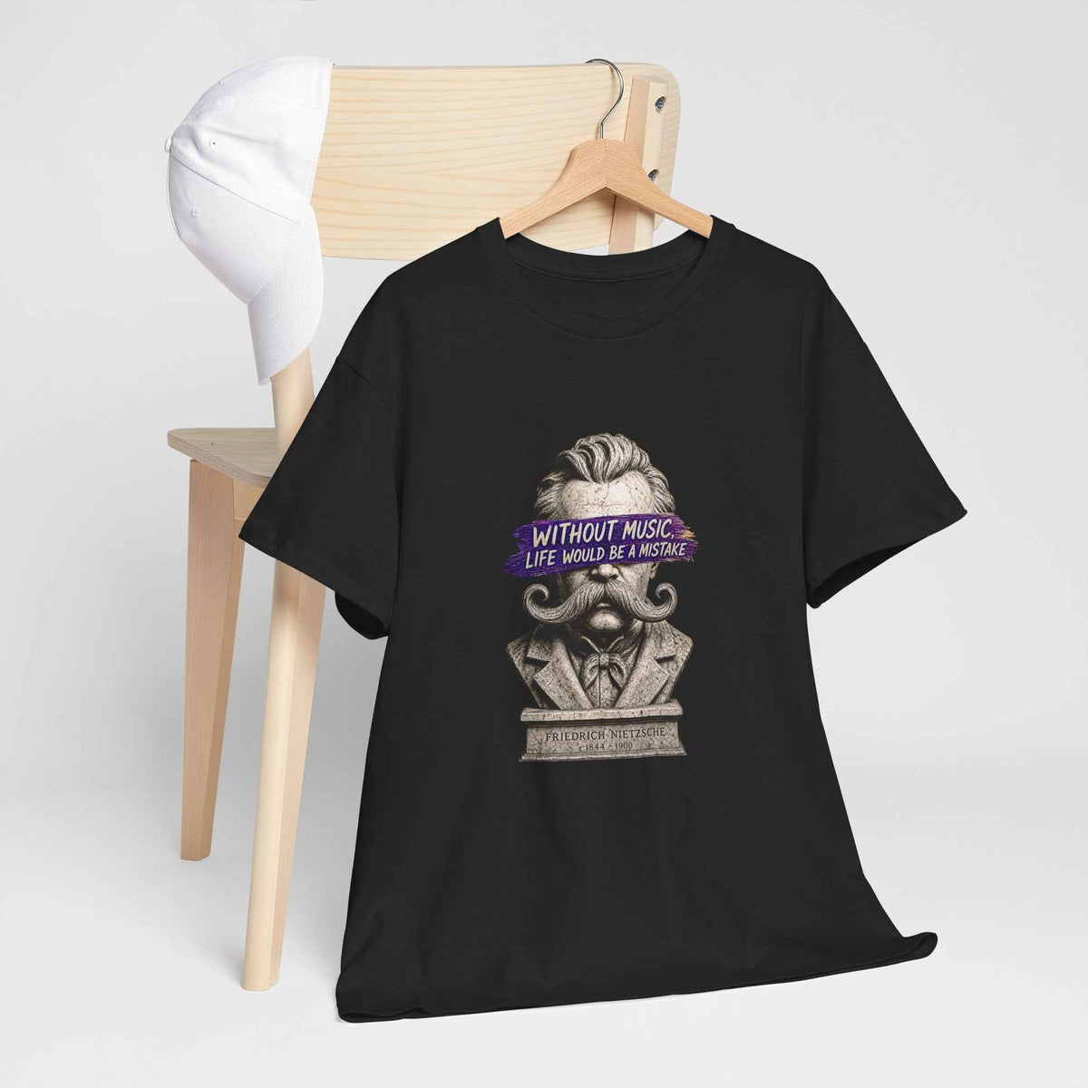 Nietzsche Music Quote Graphic Unisex Cotton T-Shirt