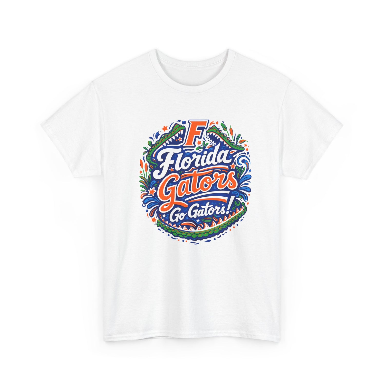 Florida Gators Illustrated Circle Graphic T-Shirt - White Cotton Tee