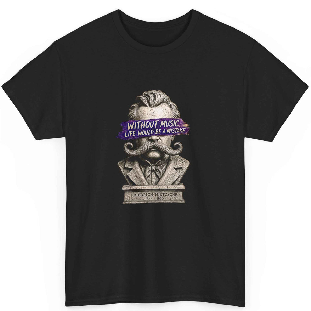 Nietzsche Music Quote Graphic Unisex Cotton T-Shirt