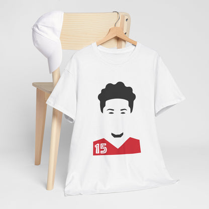 Minimalist Football Mahomes T-Shirt - Red Jersey Number 15 Tee