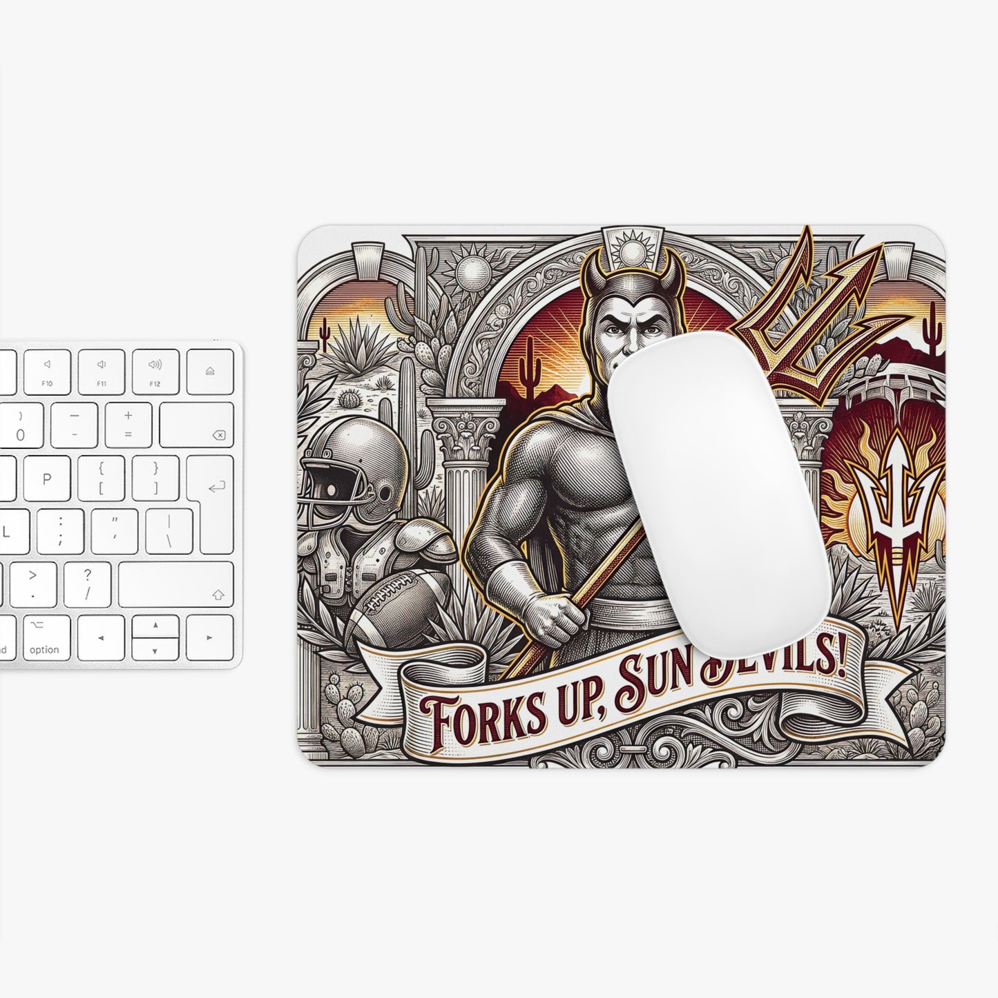 Spartans Warrior Mouse Pad - Green & White East Lansing Desk Mat