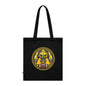 Michigan Football Mascot Tote Bag - Black Cotton Canvas Reusable Shopper with Wolverine Design