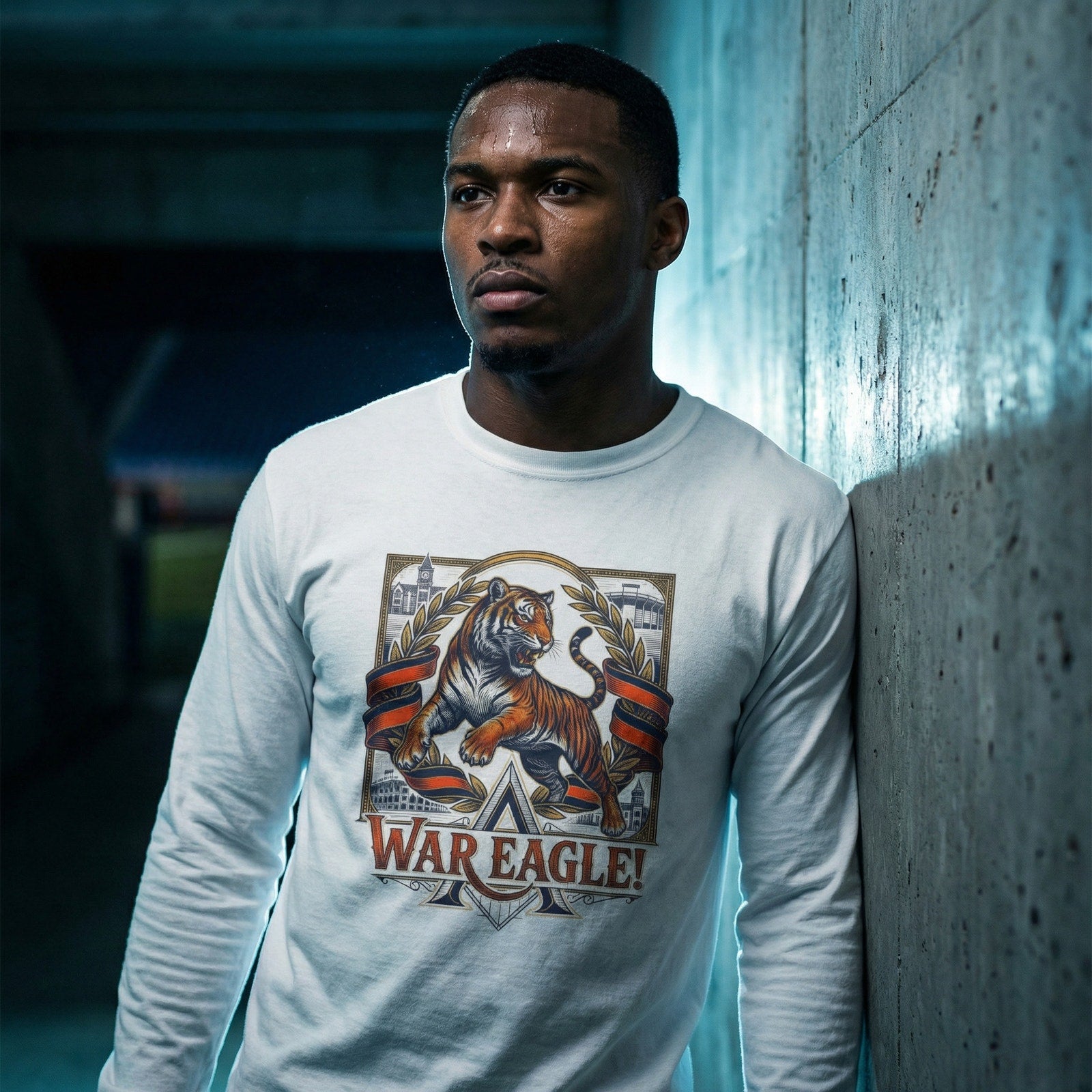 Vintage Auburn Tigers 'War Eagle' Long Sleeve T-Shirt