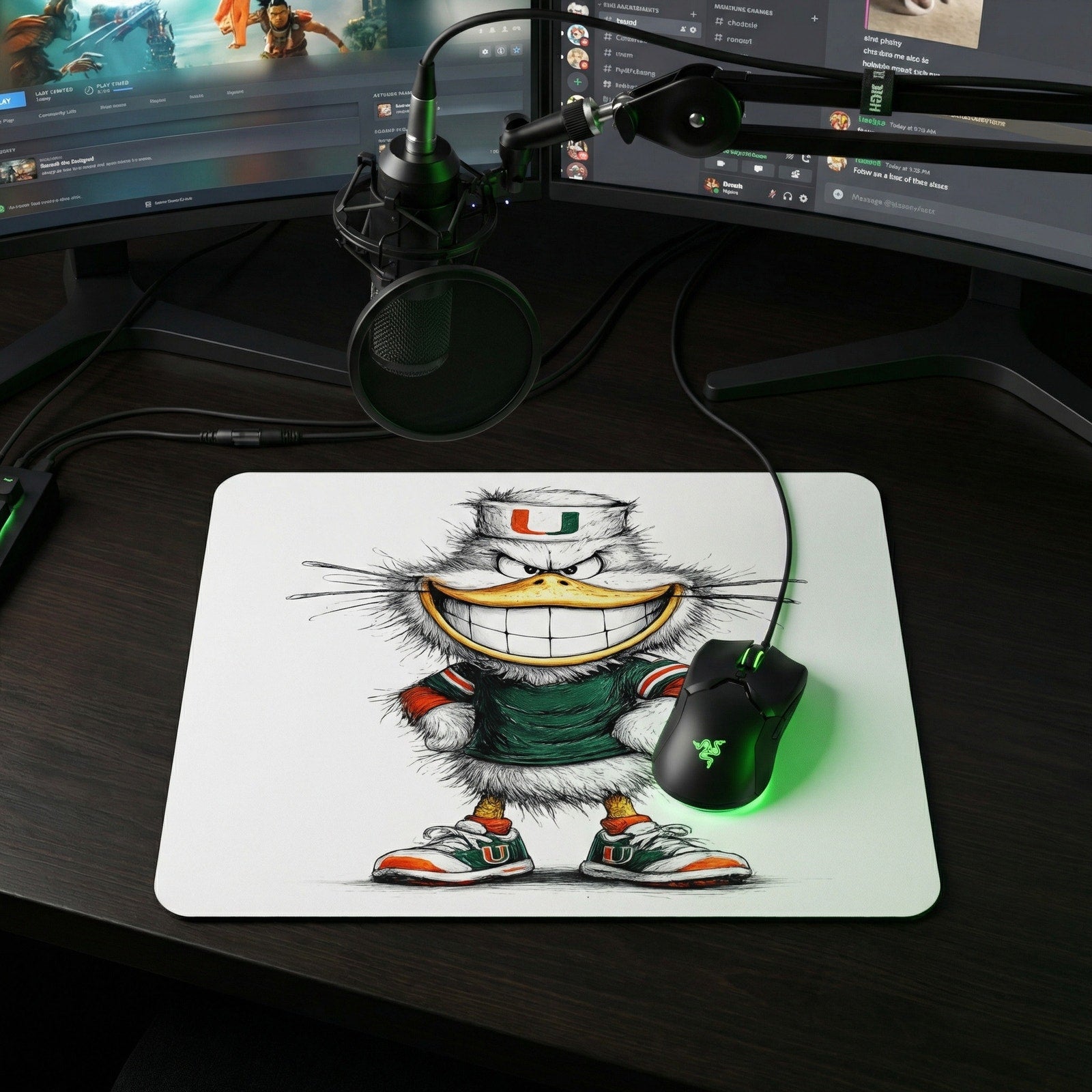 Sebastian the Ibis Sketch Art Design The U Desk Mat