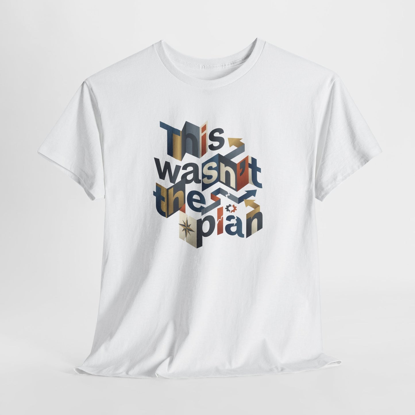This Wasn't The Plan T-Shirt - Abstract Graphic Tee