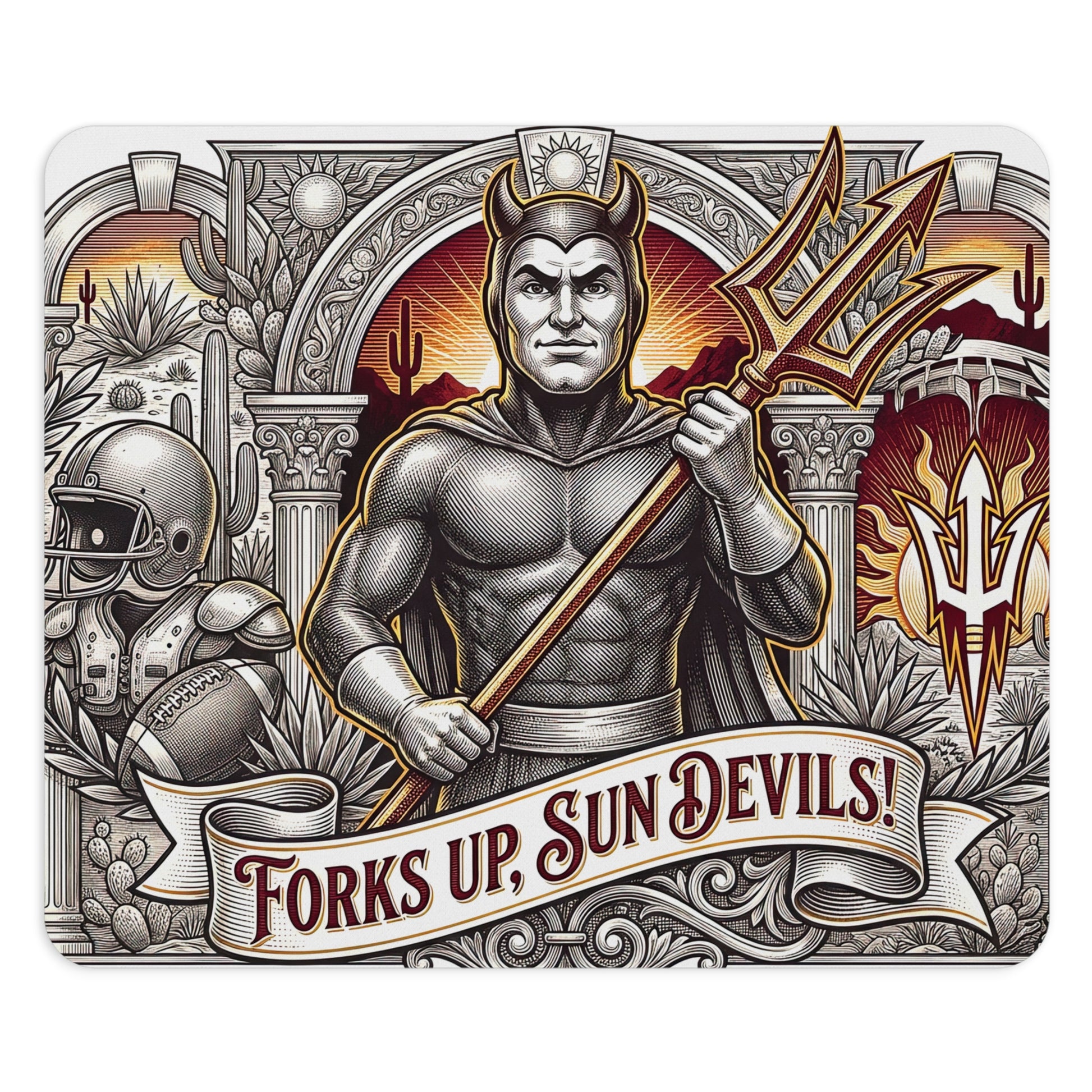 Spartans Warrior Mouse Pad - Green & White East Lansing Desk Mat