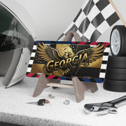 Georgia State License Plate Golden Eagle Novelty Metal Auto Tag Patriotic Decor 6x12 Inch - Beyond Lines