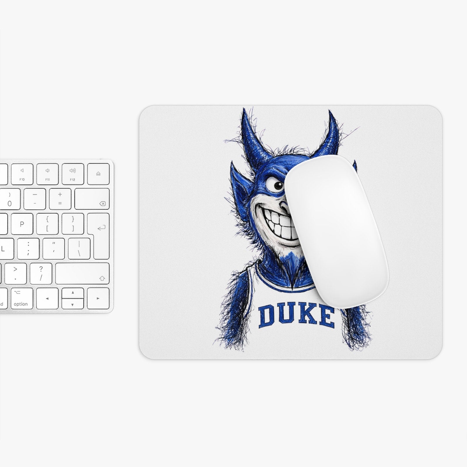 Blue Devils Mouse Pad Sketch Art Design Non - Duke Fan Gear