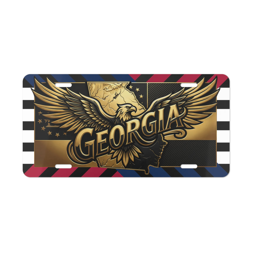 Georgia State License Plate Golden Eagle Novelty Metal Auto Tag Patriotic Decor 6x12 Inch - Beyond Lines