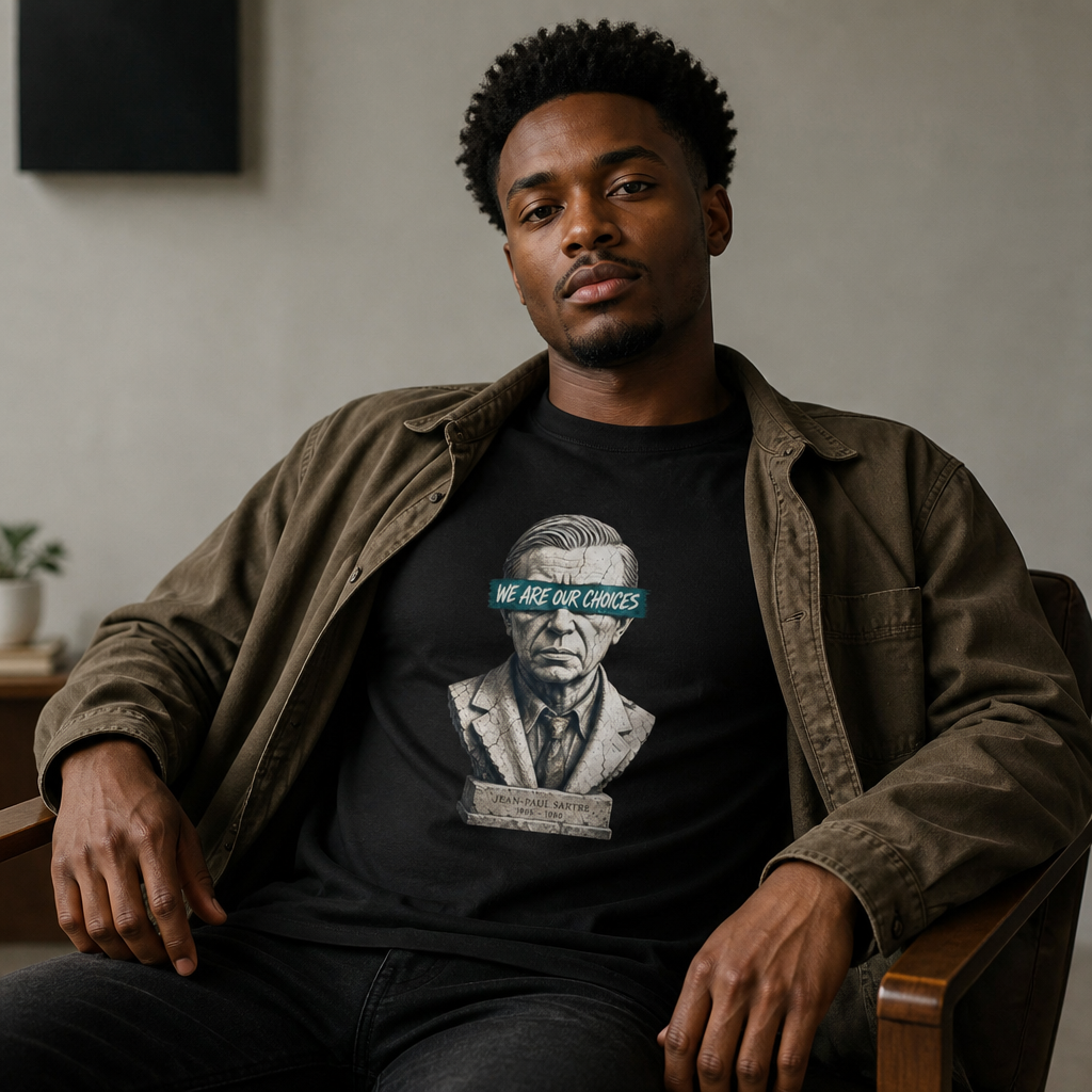 Jean Paul Sartre Quote Tee for Readers and Thinkers